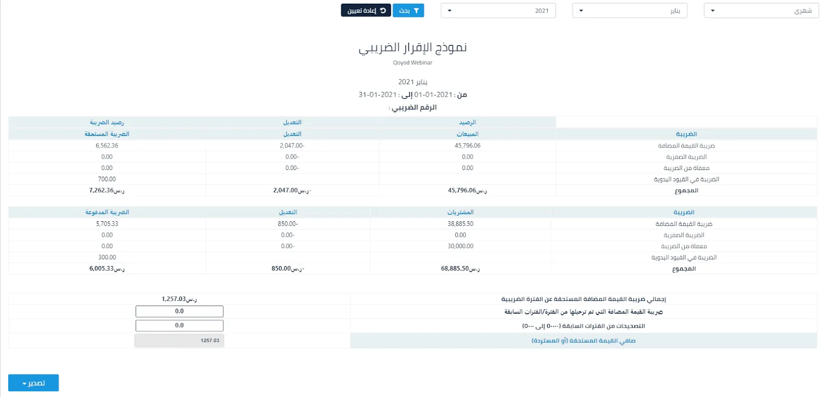 tax declaration Qoyod teps to efficiently prepare and file a tax return with a downloadable form | Qoyod الاقرار الضريبي فى قيود