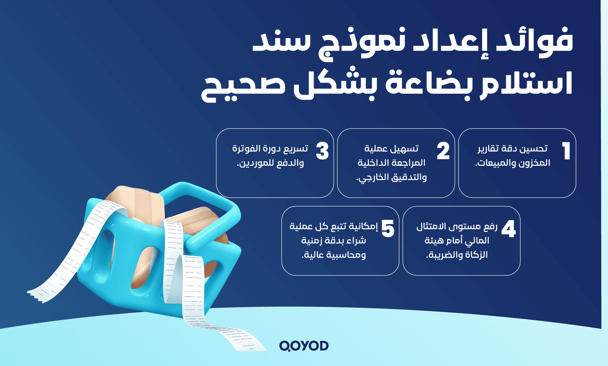 فوائد إعداد السند بشكل صحيح Goods Receipt Note Template (PDF + Word) for Saudi Businesses | Qoyod Benefits of preparing the note correctly