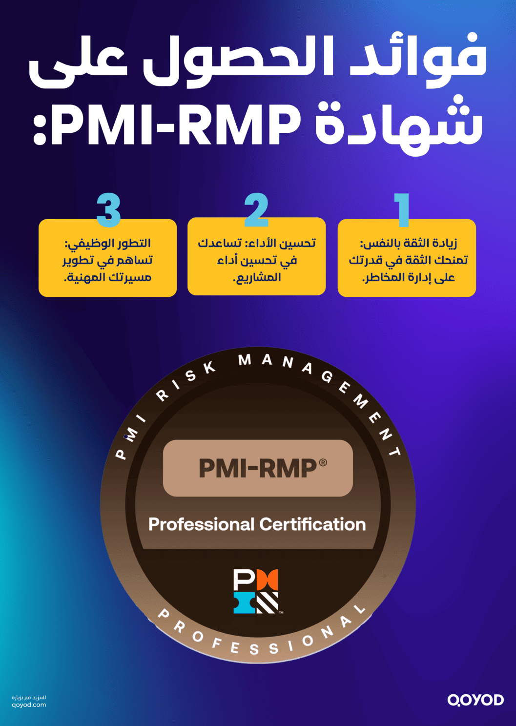فوائد الحصول على شهادة PMI-RMP