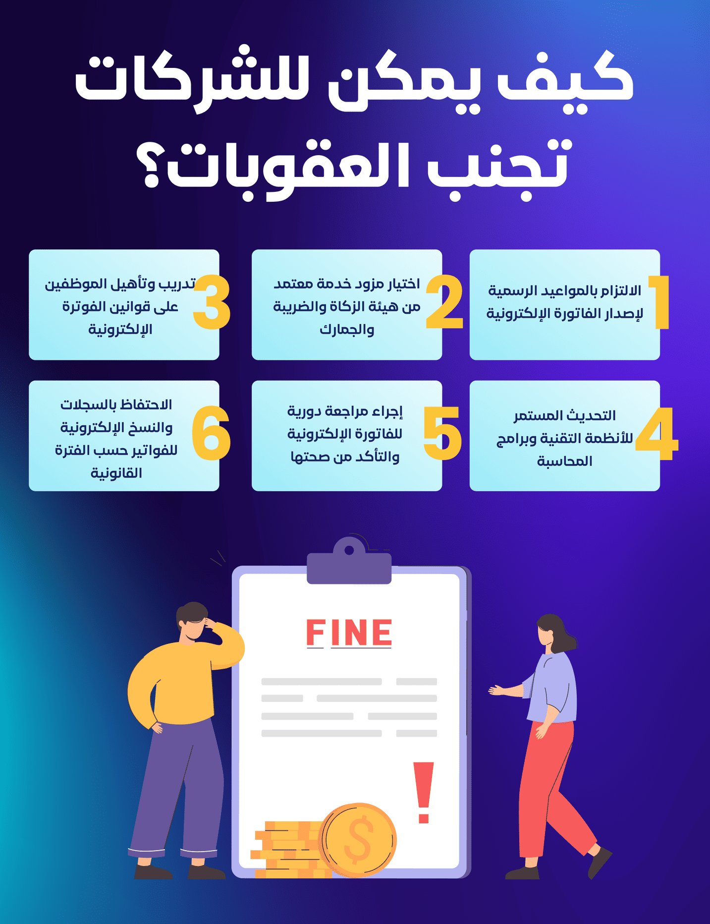 كيف يمكن للشركات تجنب العقوبات؟ لا تدفع الثمن: افهم عقوبة الفاتورة الإلكترونية وتجنبها | قيود كيف يمكن للشركات تجنب العقوبات؟