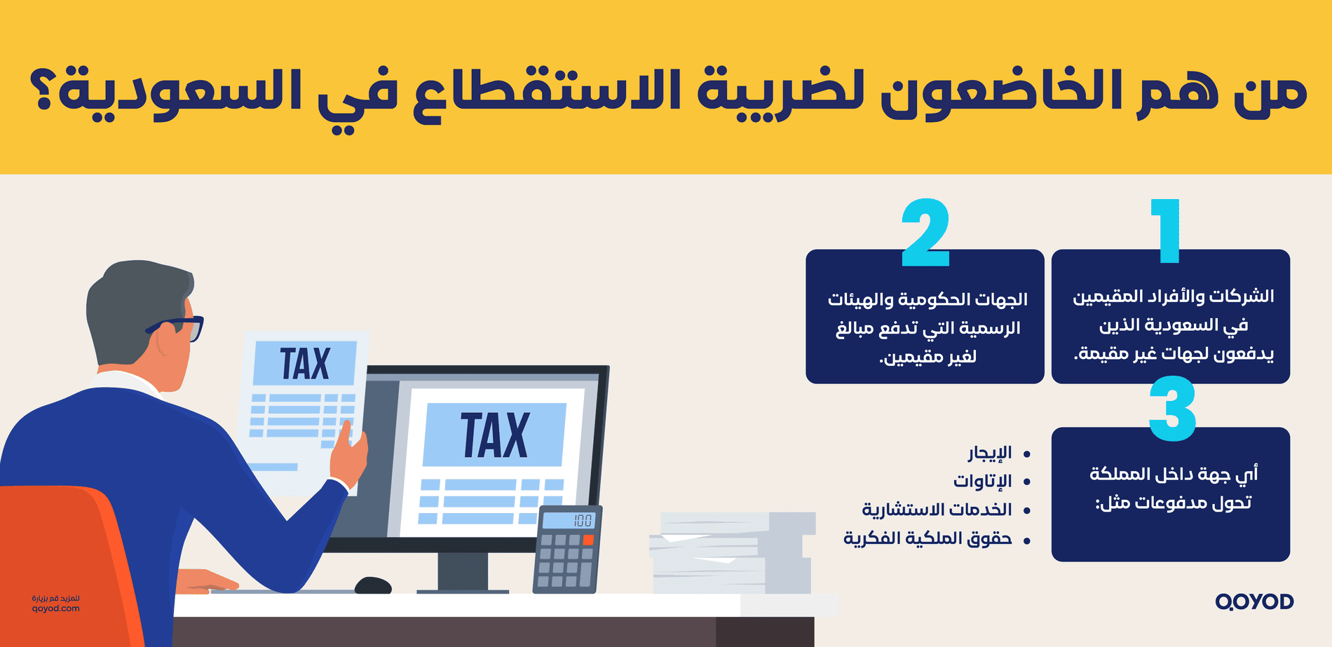 من هم الخاضعون لضريبة الاستقطاع في السعودية؟ ضريبة الاستقطاع في السعودية: الدليل الكامل للمقيمين والشركات | قيود من هم الخاضعون لضريبة الاستقطاع في السعودية؟